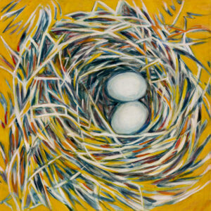 Trine Bumiller Sheltering 14 watercolor o/panel 10 x 10"