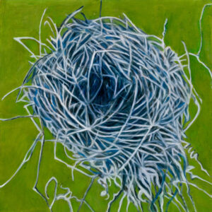 Trine Bumiller Sheltering 22 watercolor o/panel 20 x 20"