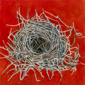 Trine Bumiller Sheltering 21 watercolor o/panel 20 x 20"