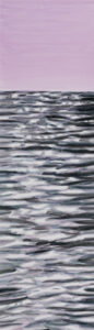 Trine Bumiller Waterline 3 acrylic/yupo 80 x 24"
